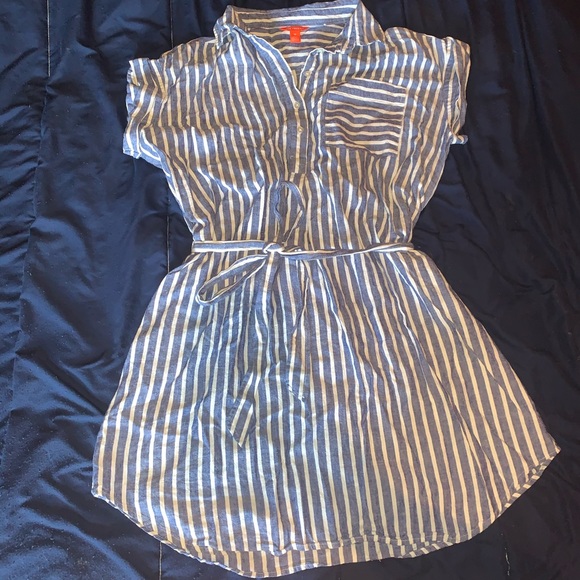 Joe Fresh Dresses & Skirts - Joe Fresh white & blue denim fit n flare dress